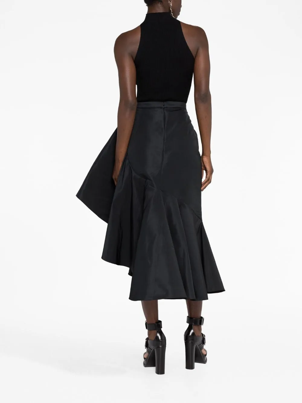 ALEXANDER MCQUEEN Asymmetrical Maxi Flounce Skirt