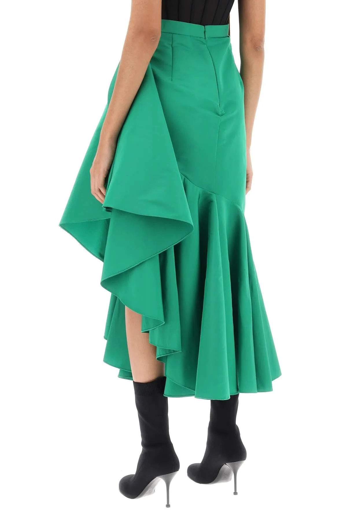 ALEXANDER MCQUEEN Asymmetrical Maxi Flounce Skirt