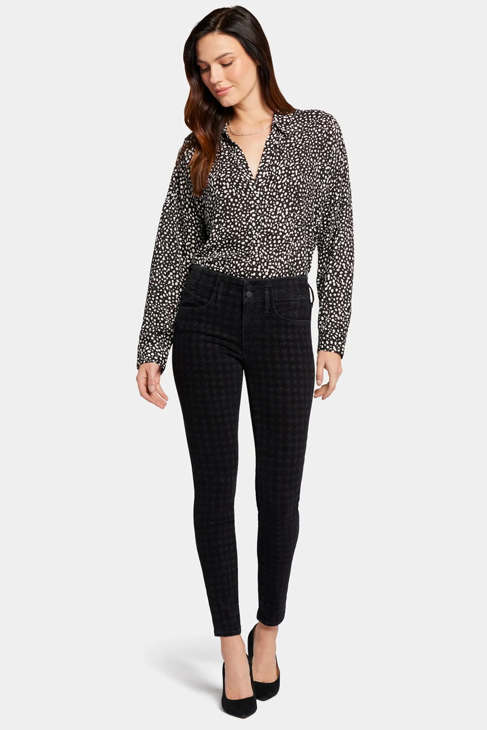 Ami Skinny Jeans - Houndstooth Luxe Burnout