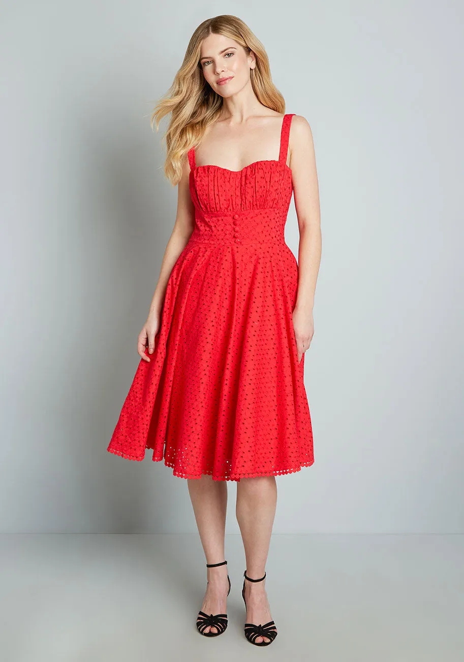 Anglaise For Days Fit And Flare Dress