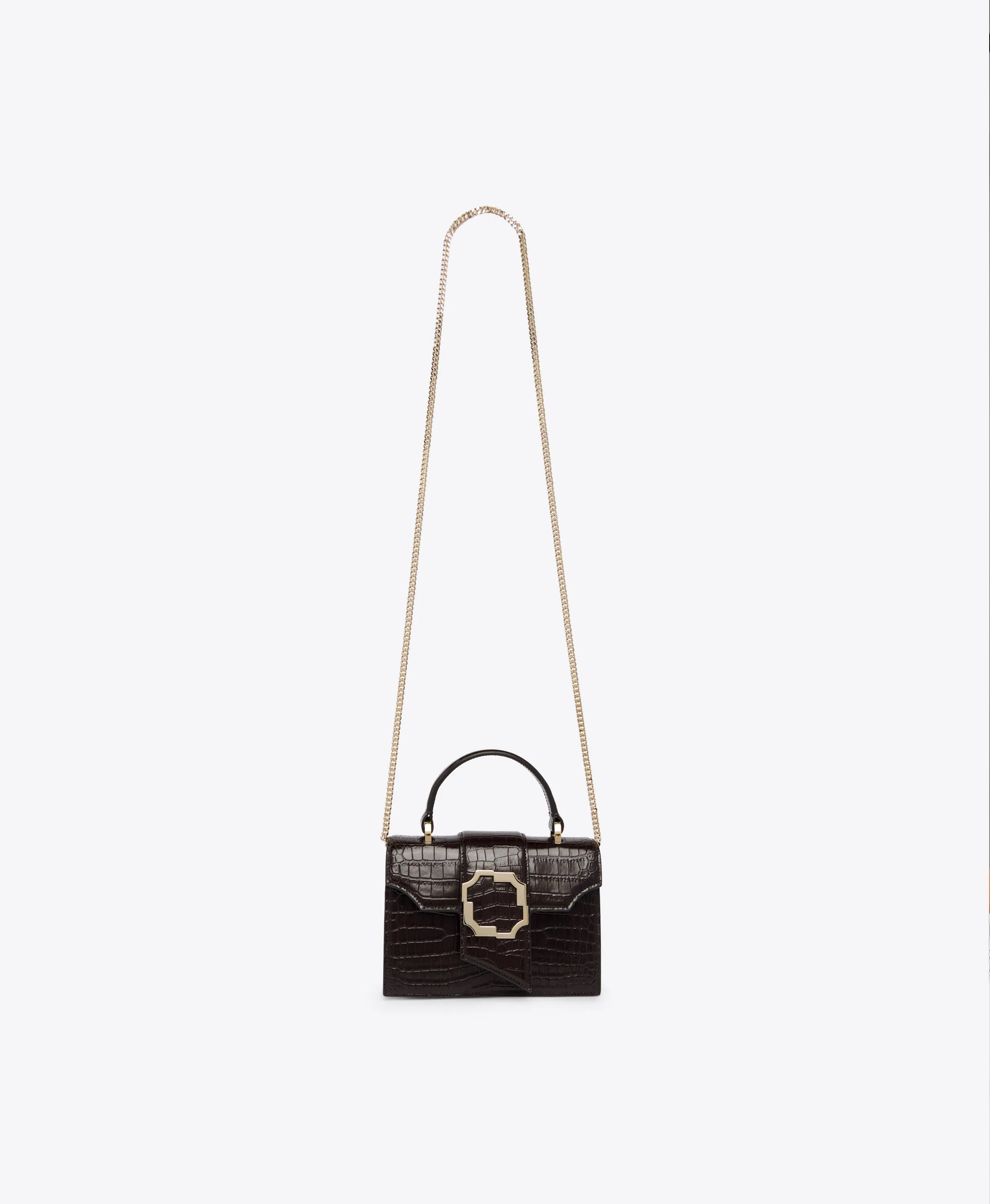 Audrey Dark Brown Leather Mini Handbag