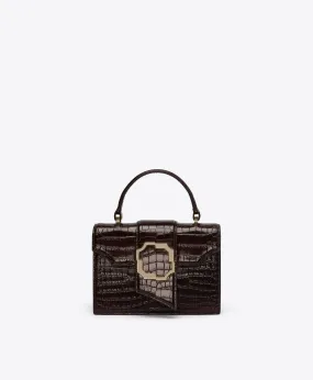 Audrey Dark Brown Leather Mini Handbag