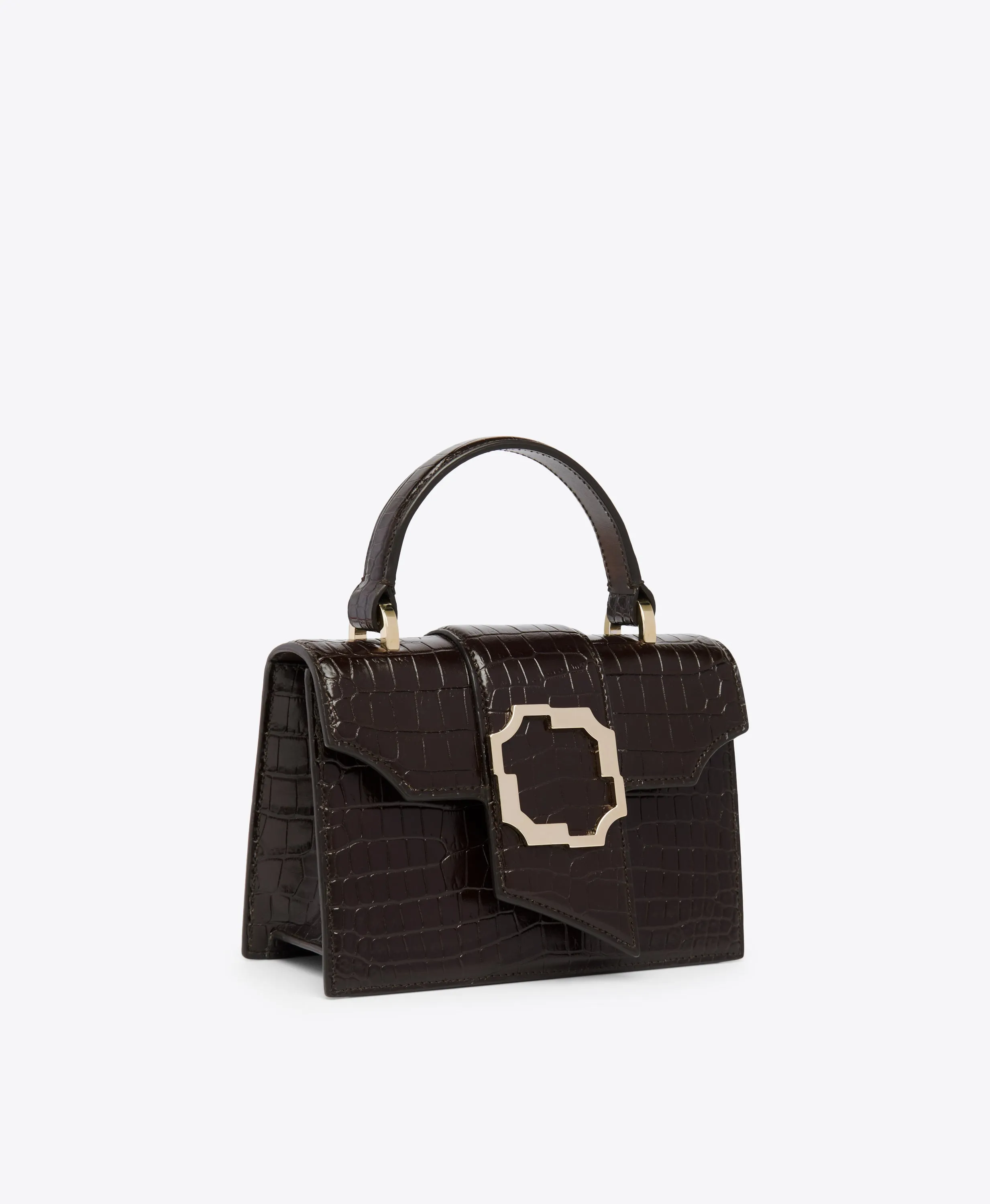 Audrey Dark Brown Leather Mini Handbag