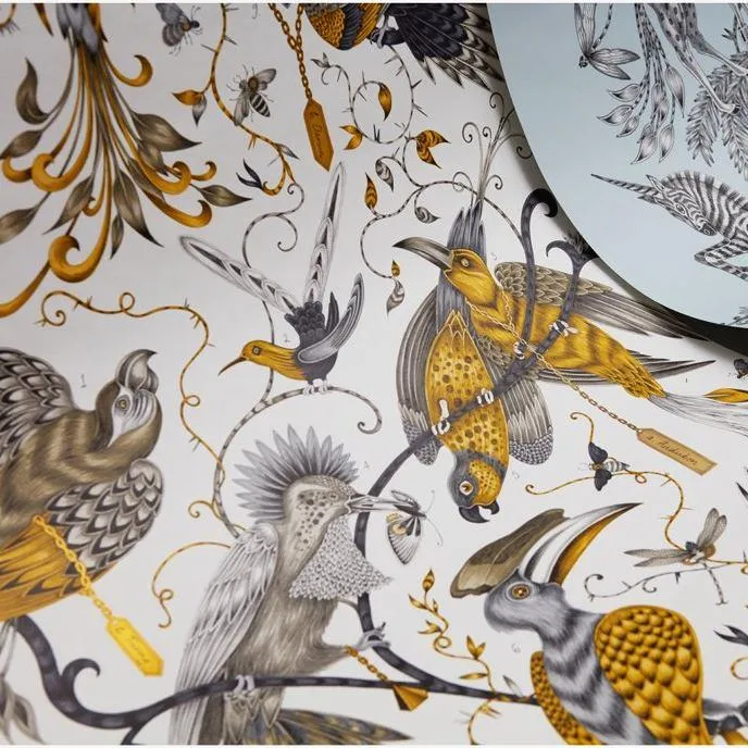 Audubon Wallpaper - Gold - Emma J Shipley