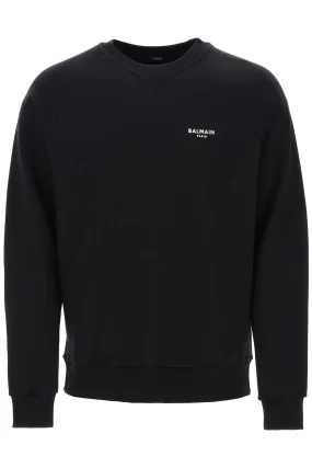 BALMAIN crew-neck sweatshirt with flocked logo