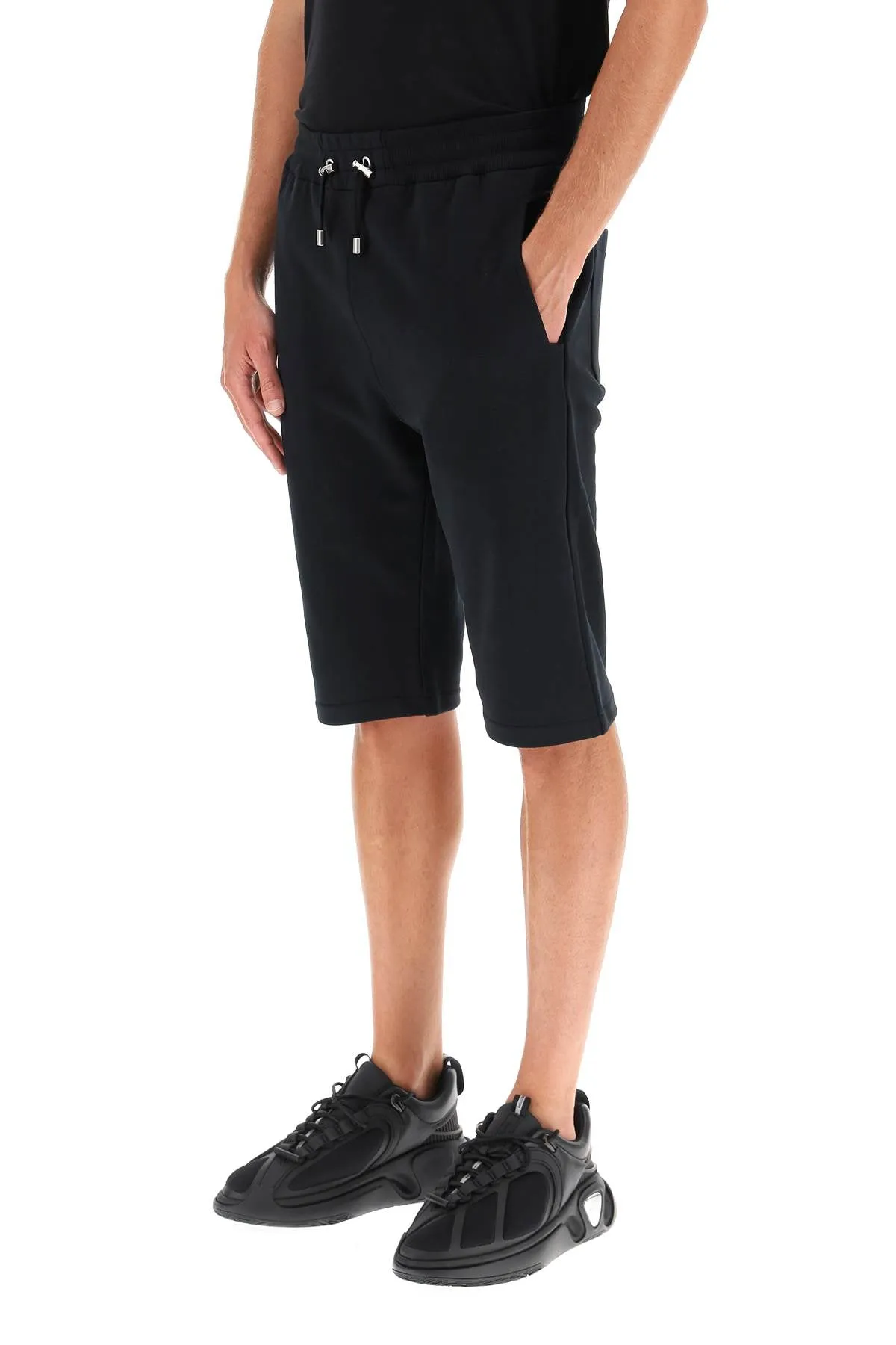 BALMAIN sweatshorts with flocked logo