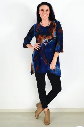 Blue Forest Colourful Ladies Tunic Top