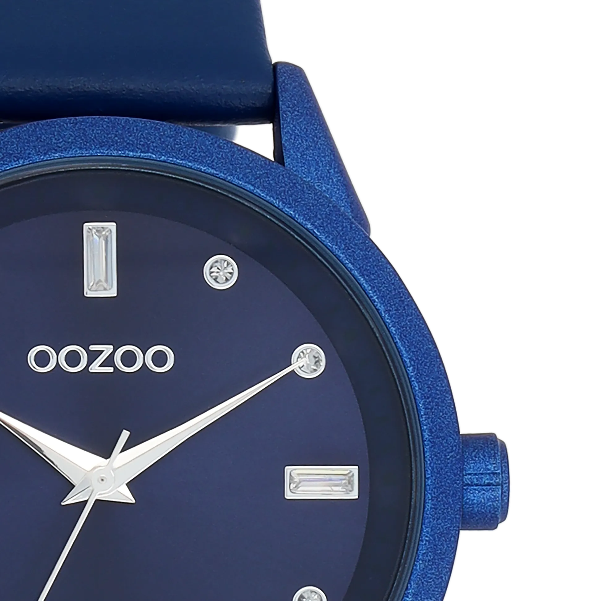 Blue OOZOO watch with blue leather strap - C11288