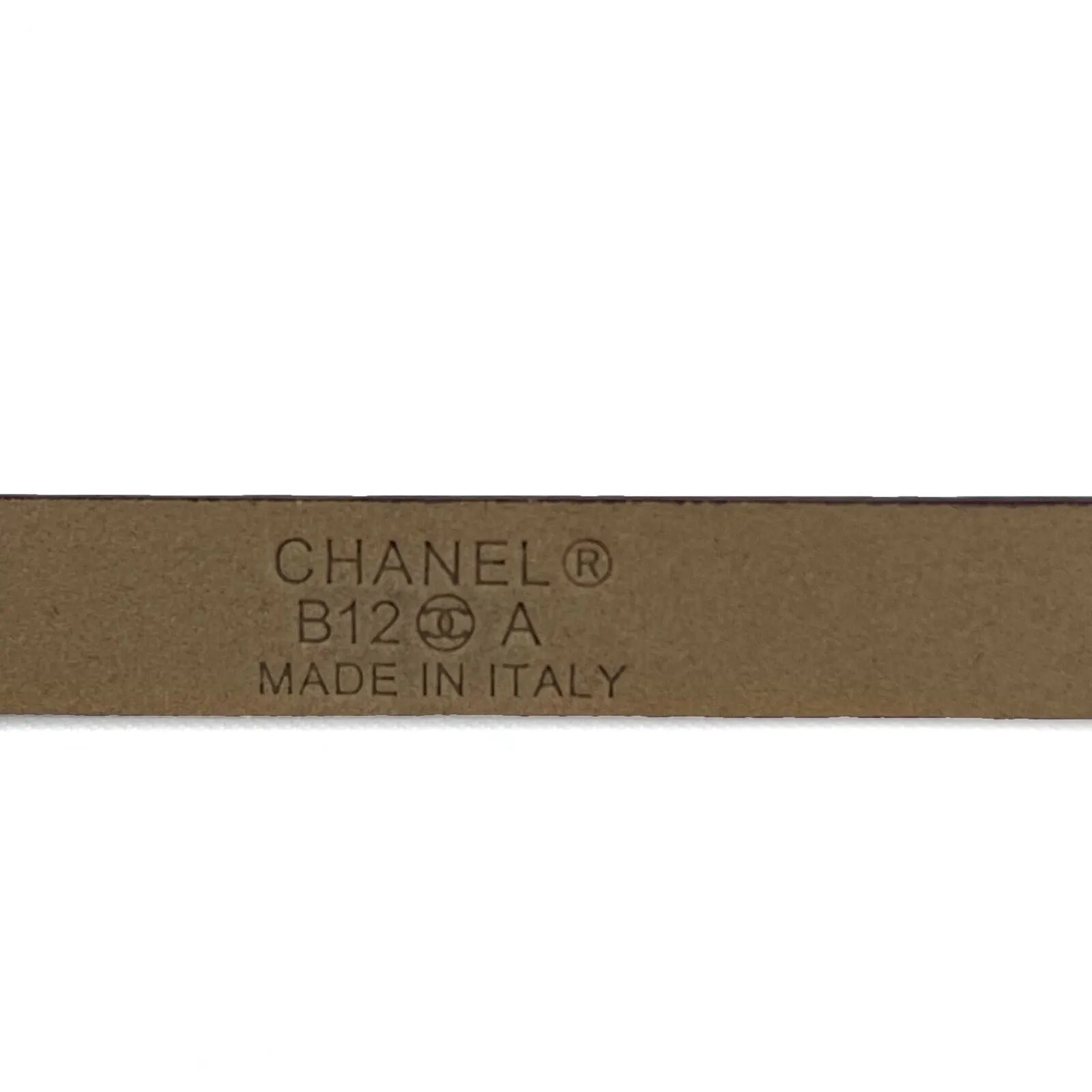 Chanel Pristine Skinny CC Logo Leather Purple Belt 90/36 2012