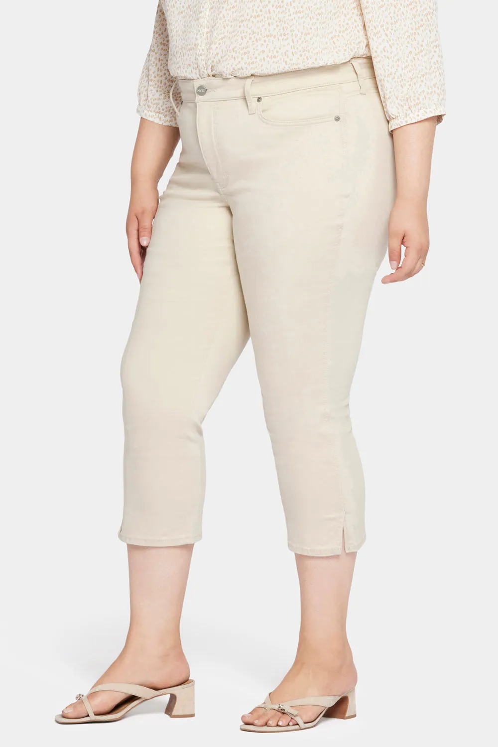 Chloe Capri Jeans In Plus Size - Feather