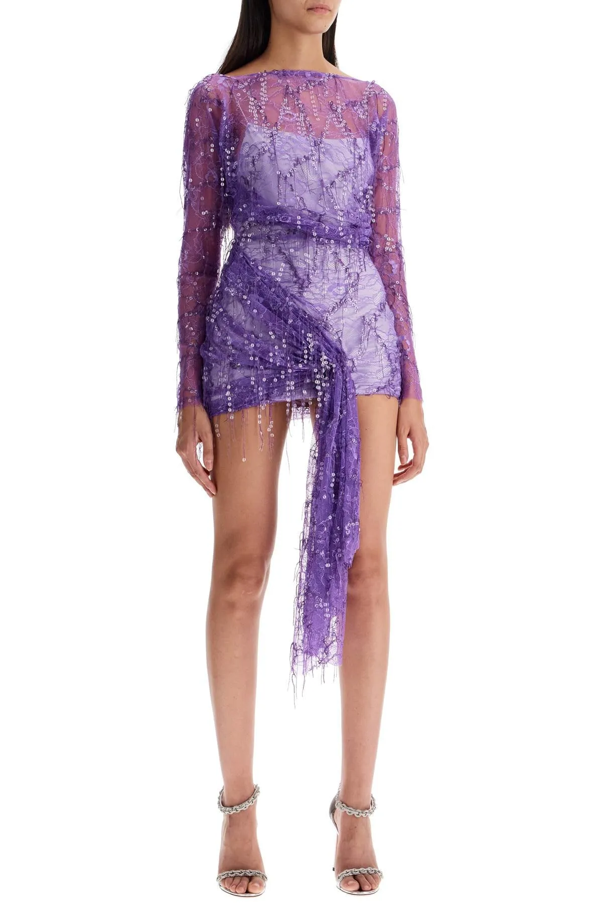 CHRISTOPHER ESBER mini lace dress with sequins