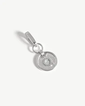 Clip-On Initial Pendant - Initial Q | Silver Plated