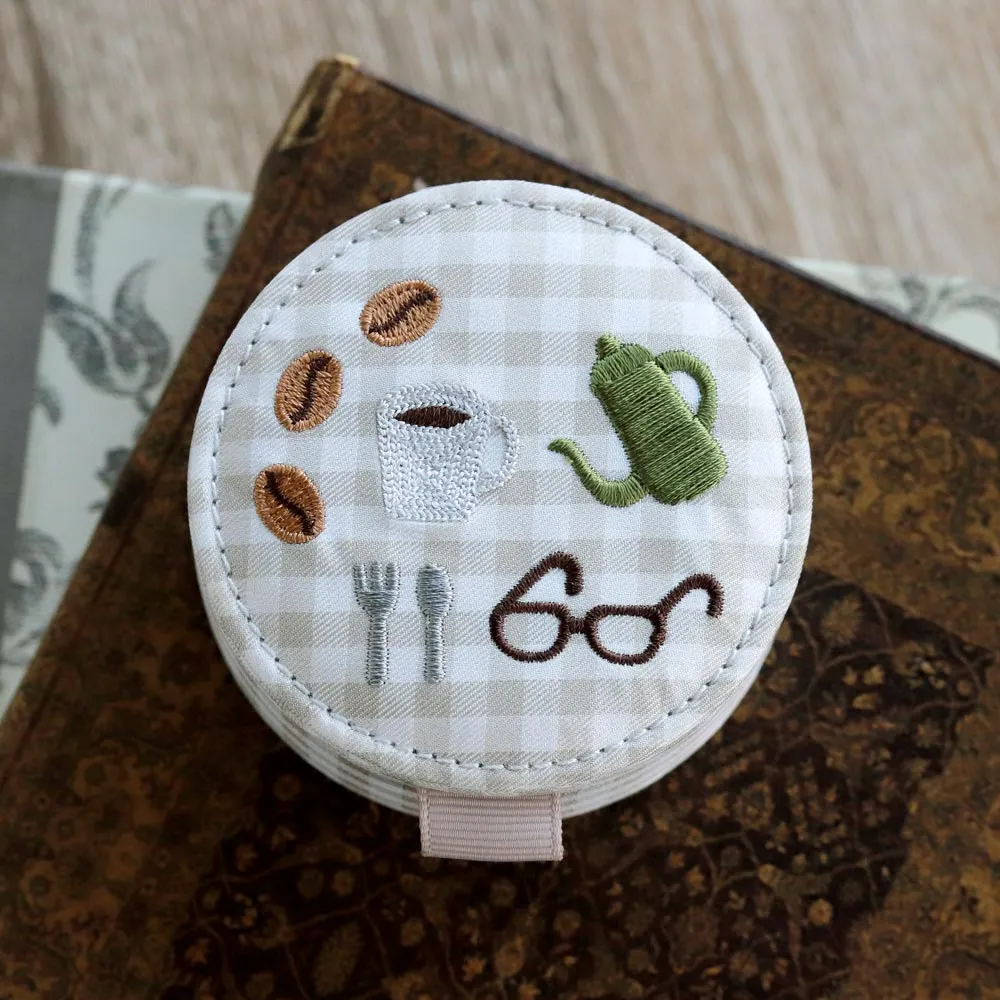 Coffee Embroidery Accessory Case