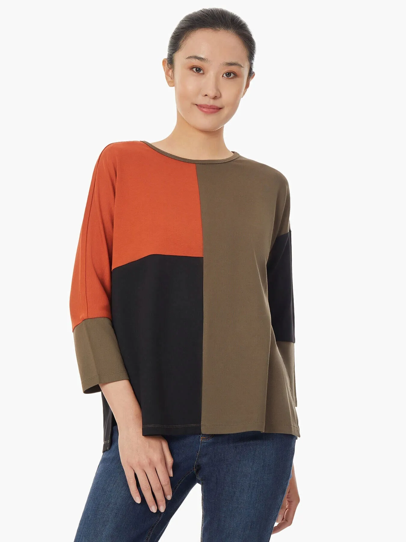 Colorblock Serenity Knit Dolman Tunic