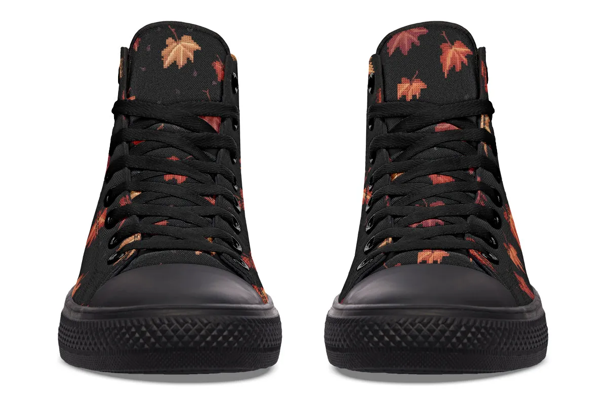 Cozy Autumn High Tops - Classic Premium Canvas Shoes with Comfortable and Durable Soles