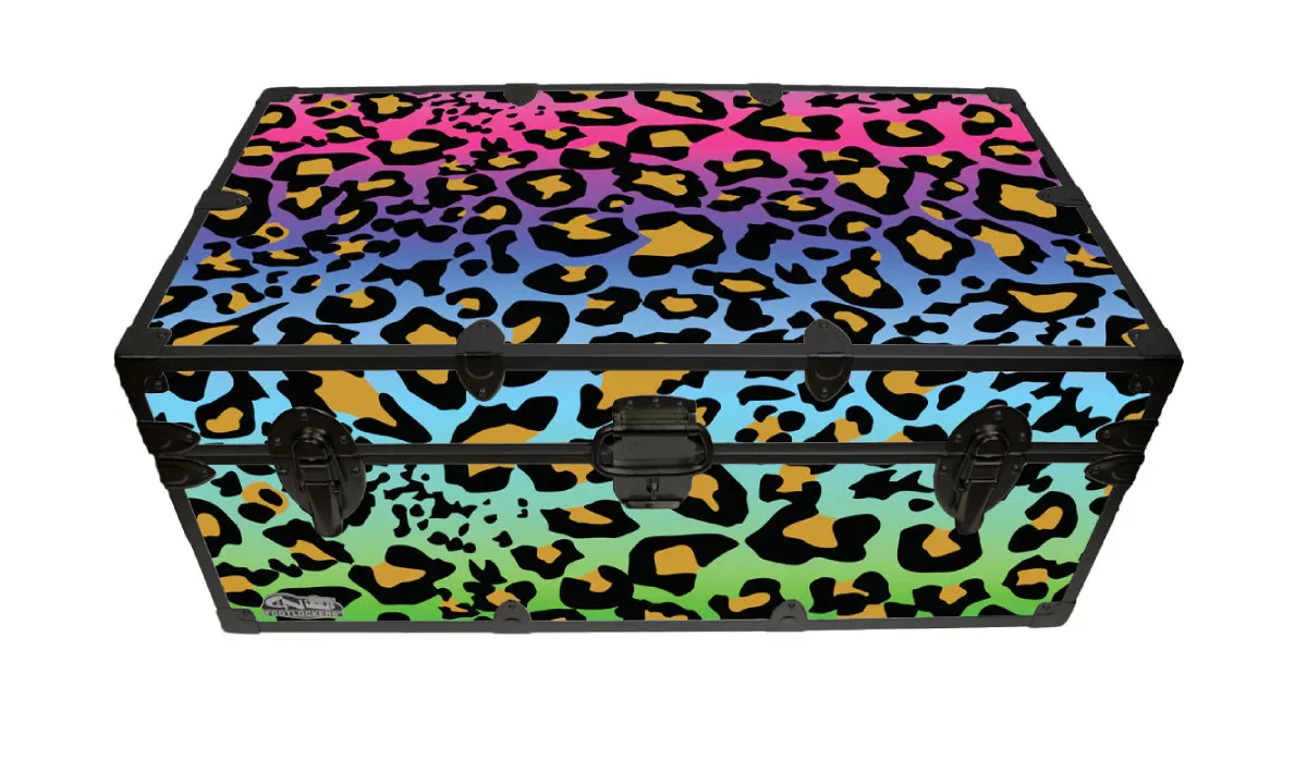 Designer Trunk - Rainbow Leopard - 32x18x13.5"