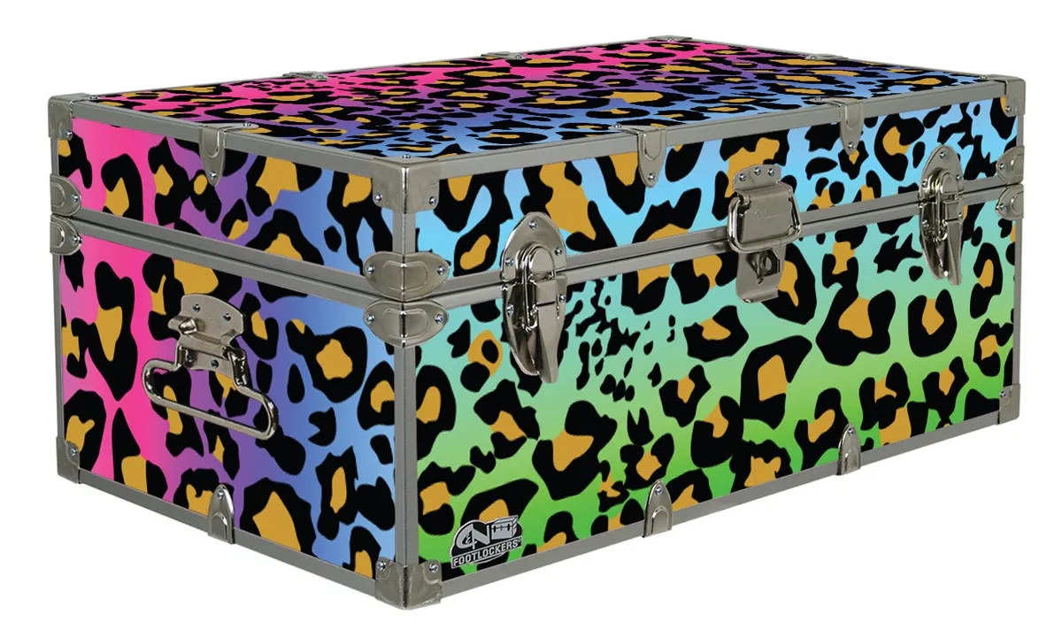 Designer Trunk - Rainbow Leopard - 32x18x13.5"