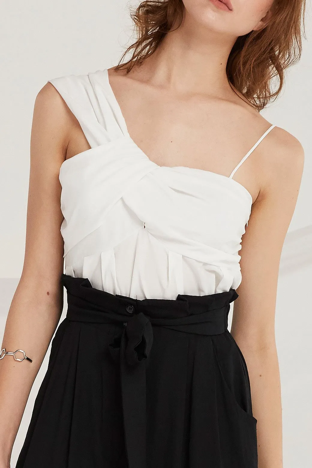 Elianna Draped Bustier Top