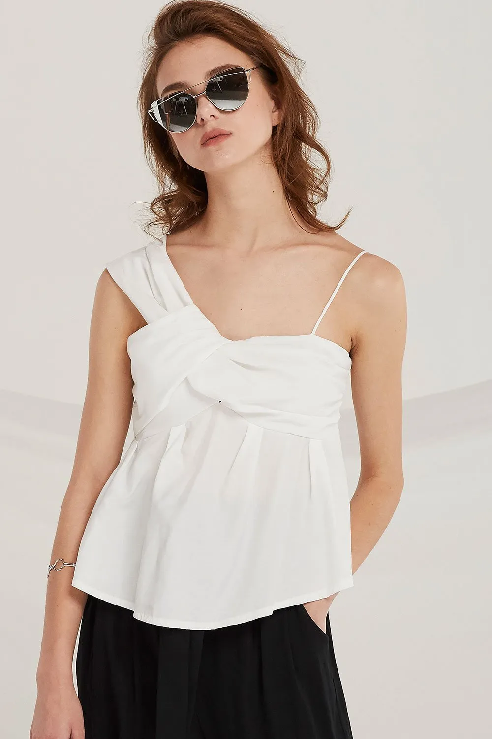 Elianna Draped Bustier Top