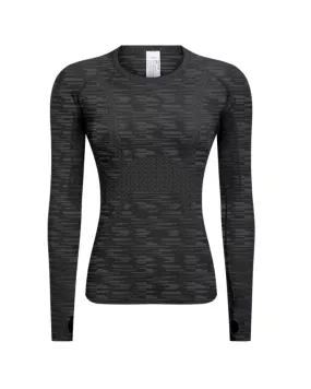 Fearless Club Inspire Long Sleeve Top - Black Grey Marle