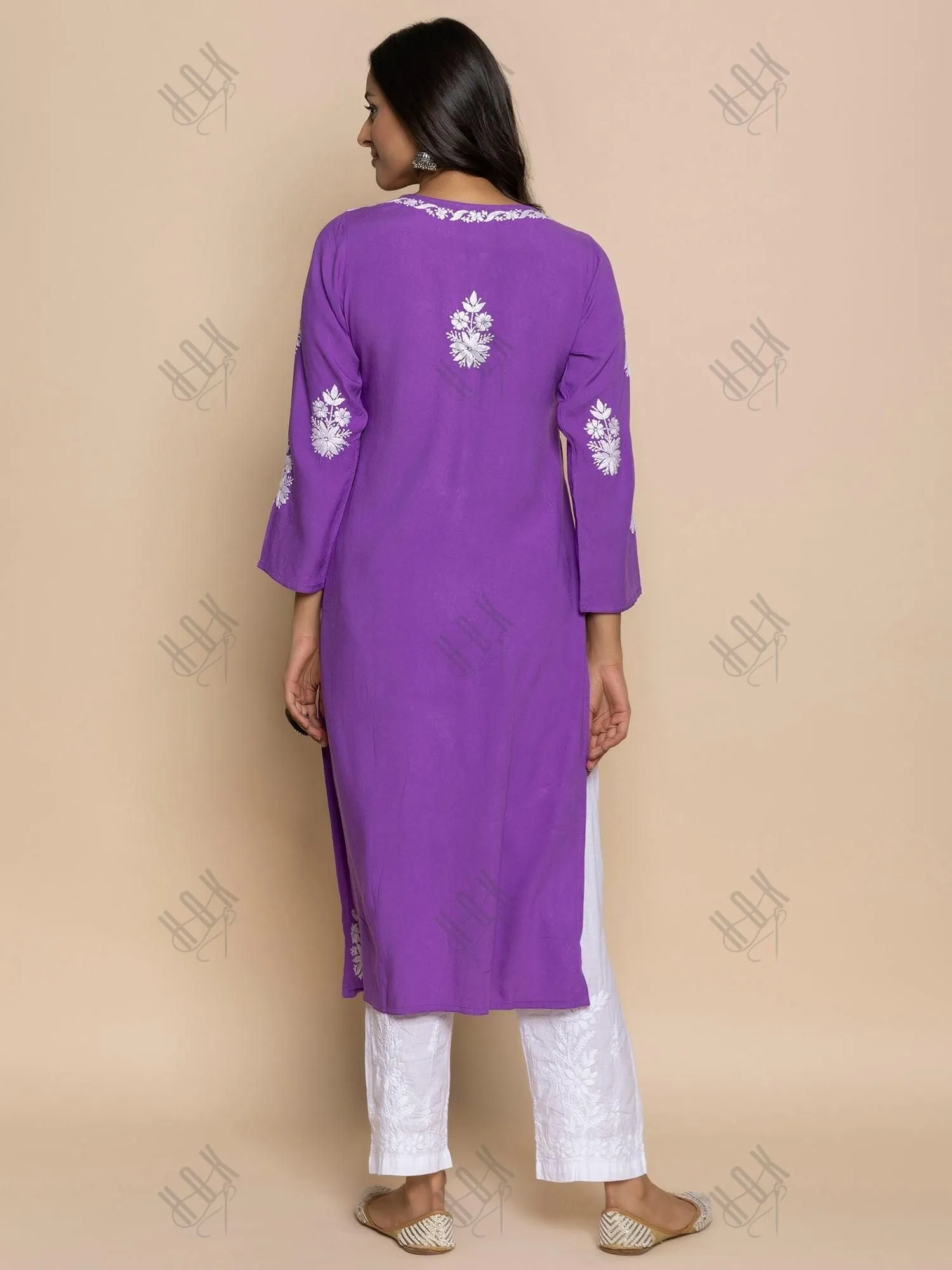 Fizaa chikankari Kurta in Purple