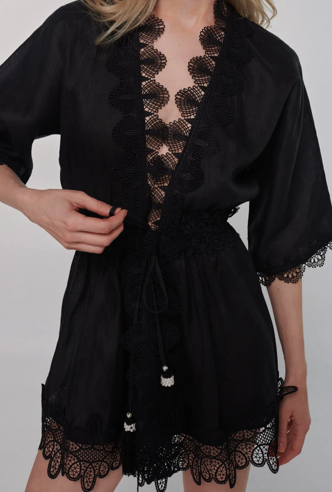 GABRIELLA KIMONO BLACK