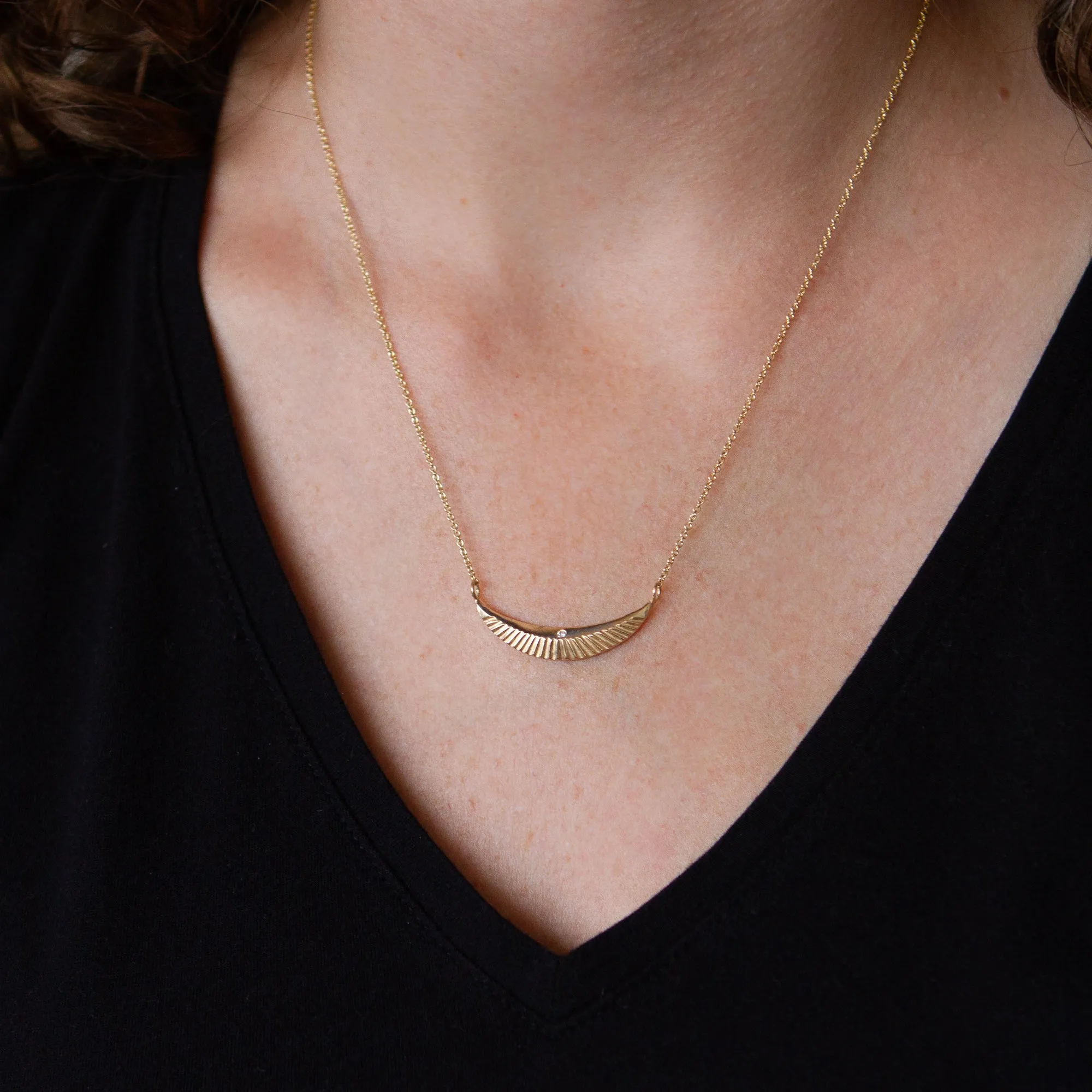 Gold and Diamond Icarus Necklace