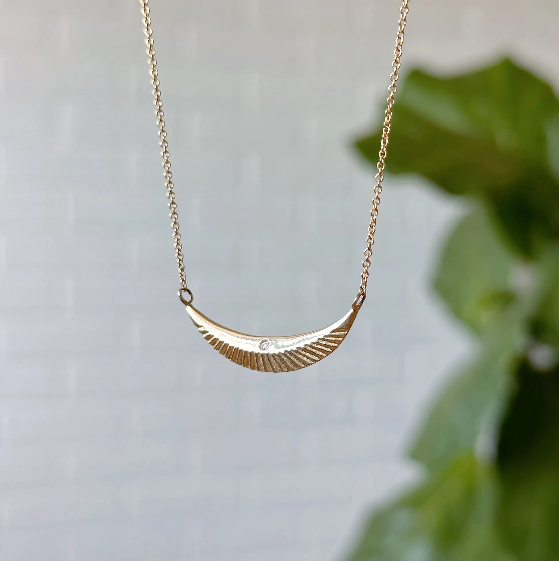 Gold and Diamond Icarus Necklace