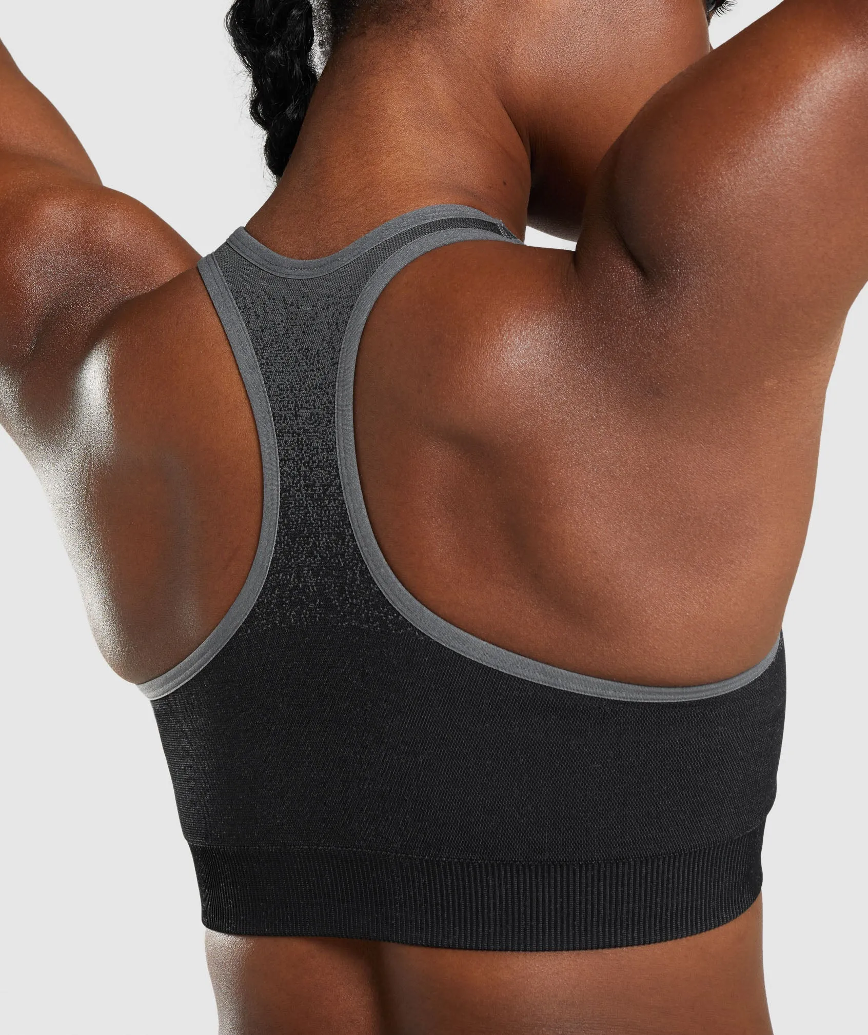 Gymshark Adapt Ombre Seamless Sports Bra - Black/Grey