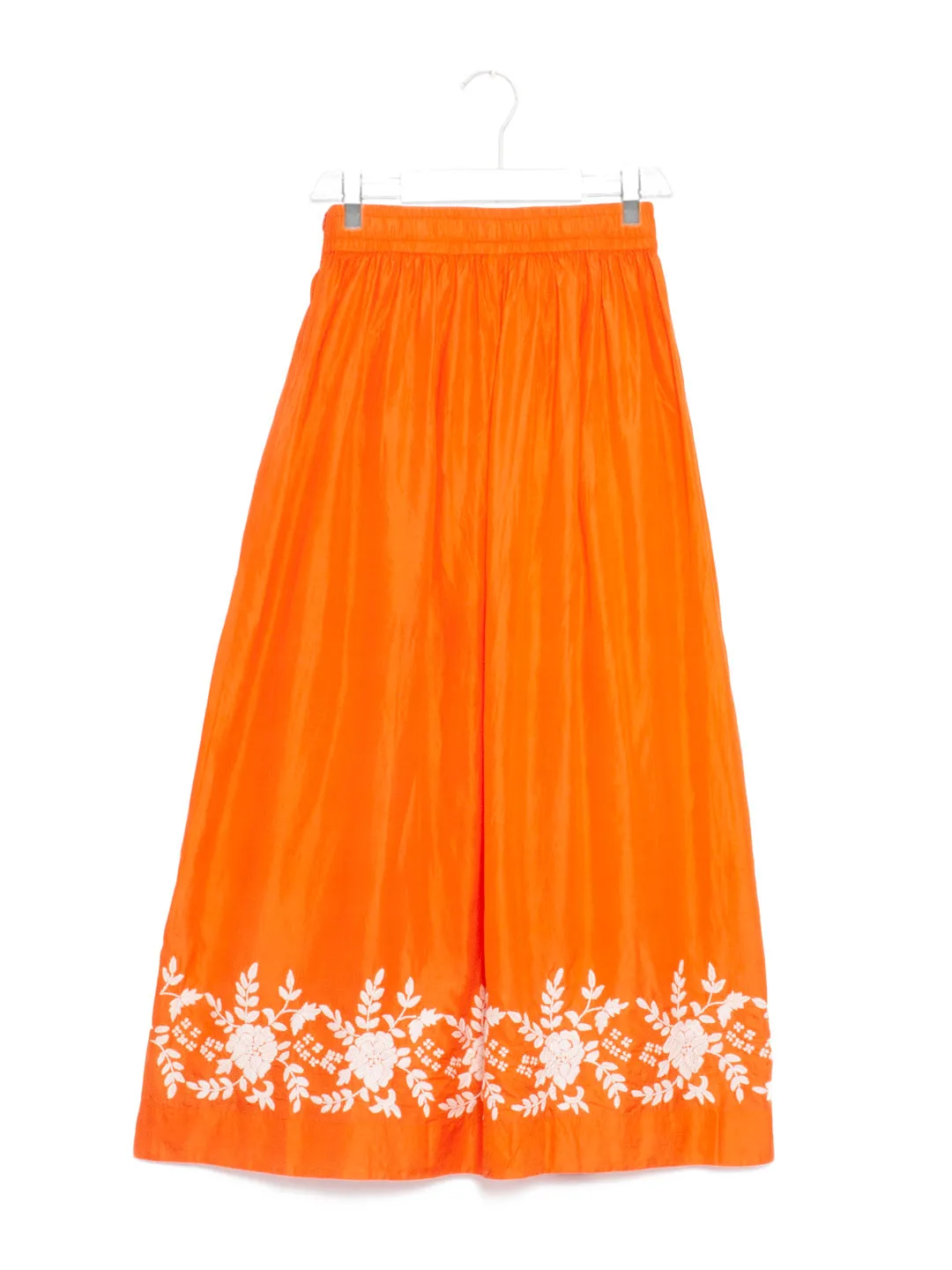 Indian silk embroidered skirt