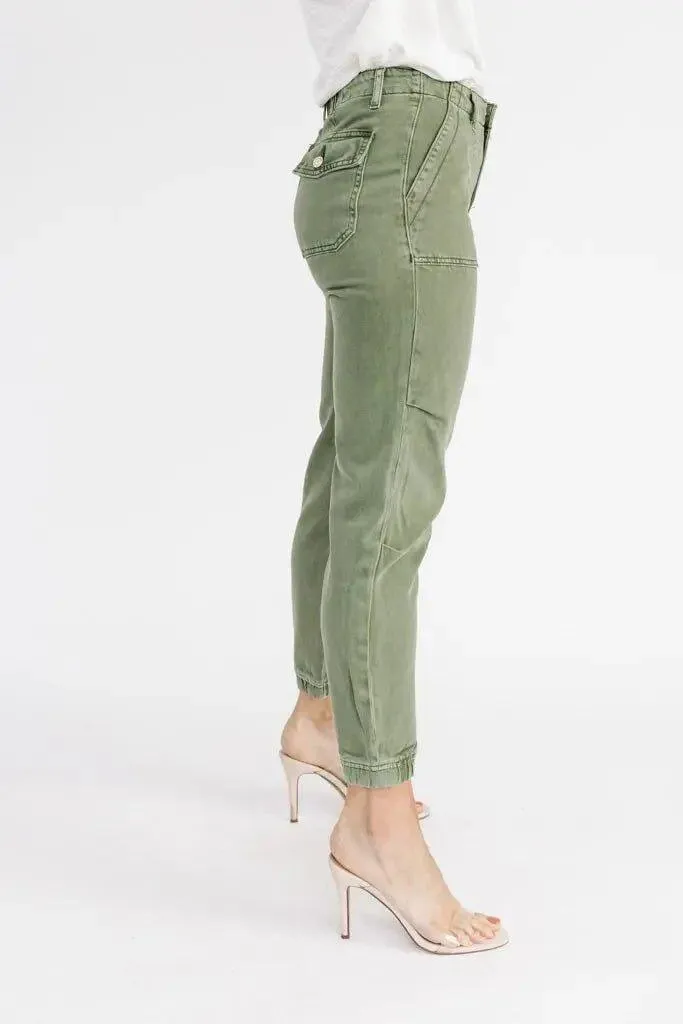 Jada Olive Slim Utility Joggers - Final Sale