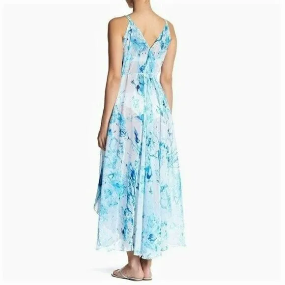 LA MODA Lux Hanky Hem Semi-sheer, Cover-up Beach Maxi Dress