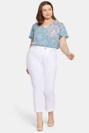 Marilyn Straight Ankle Jeans In Petite Plus Size - Optic White