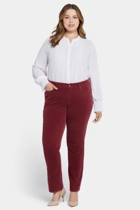 Marilyn Straight Pants In Plus Size - Cranberry Pie