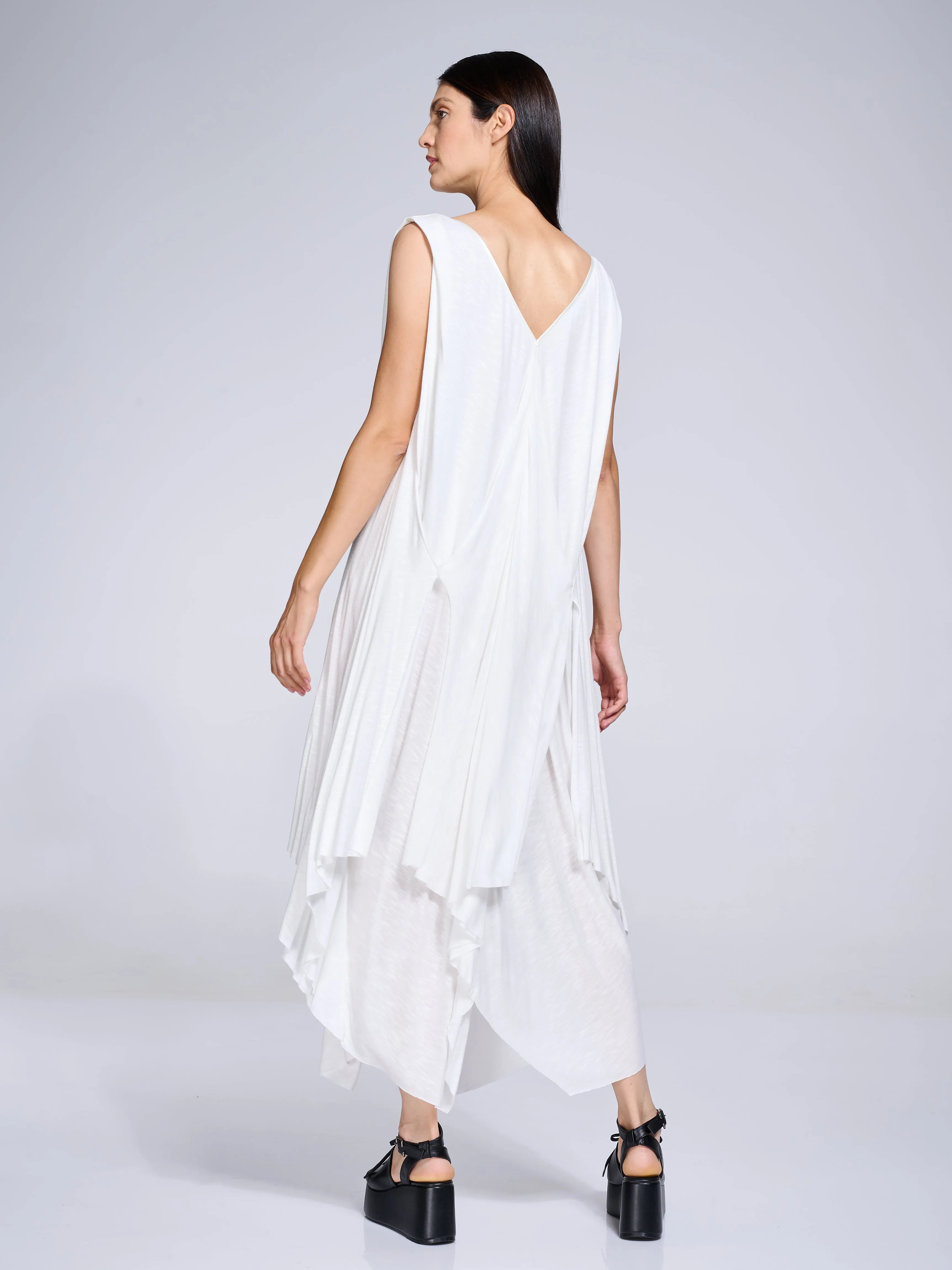 Maxi V-Neck White Dress