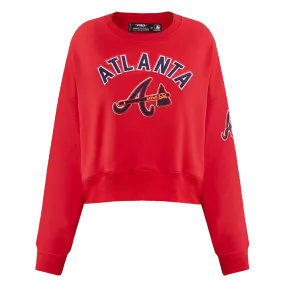 MLB ATLANTA BRAVES CLASSIC WOMEN'S CREWNECK (RED)