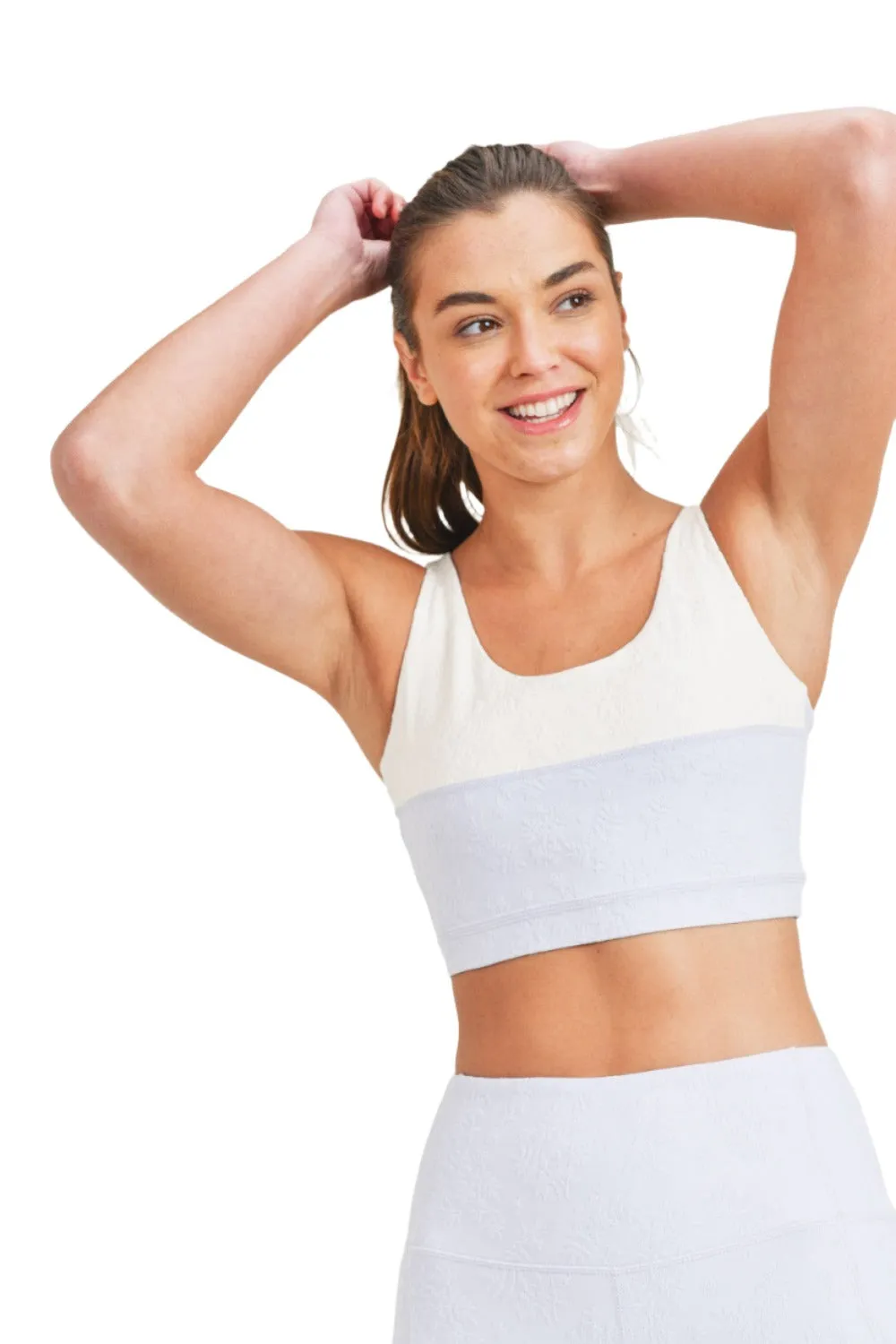 Mono B Textured Split Sports Bra AT8069