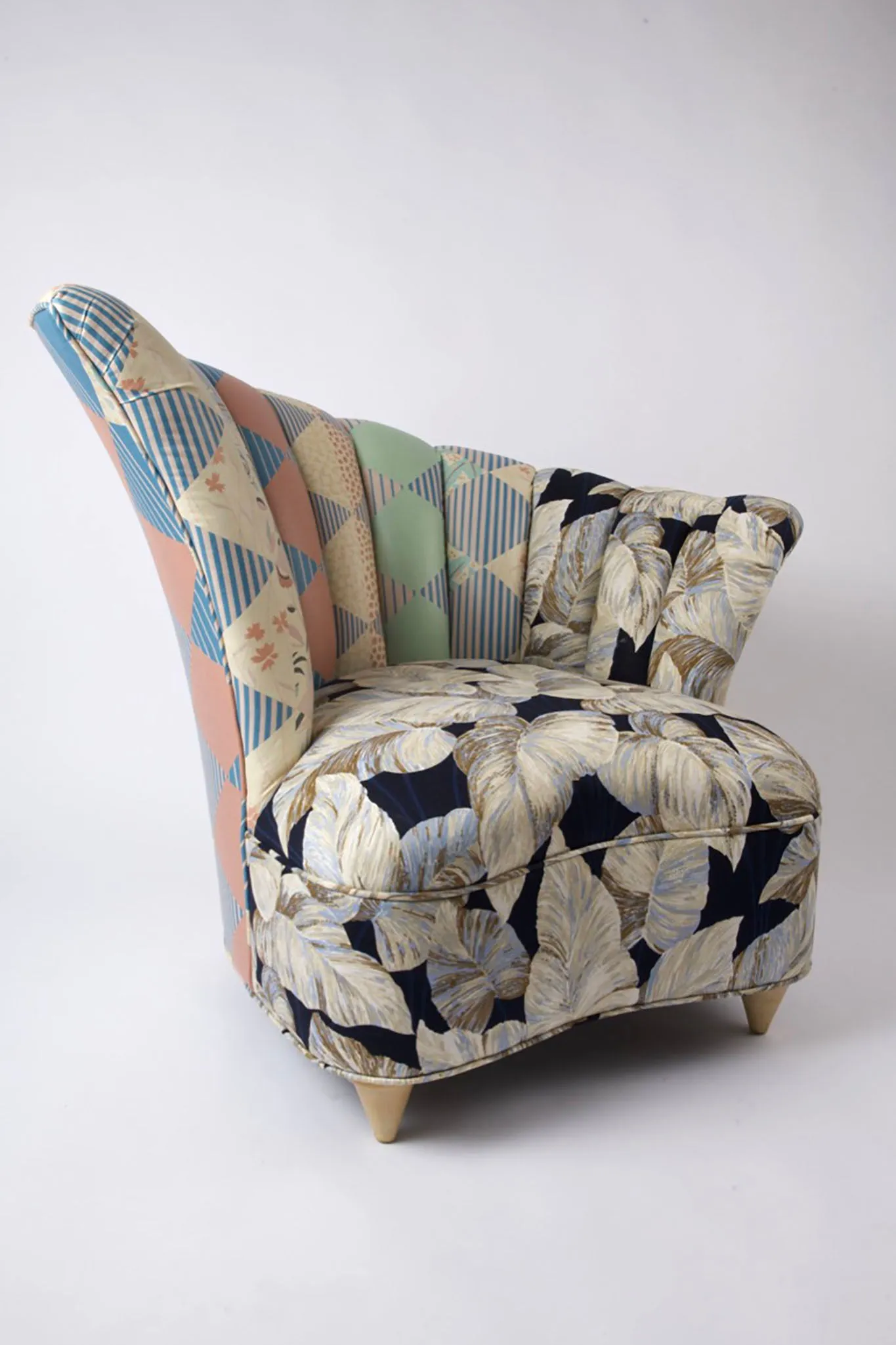 Nautilus Chair in Leaf and Geometric Fabrics