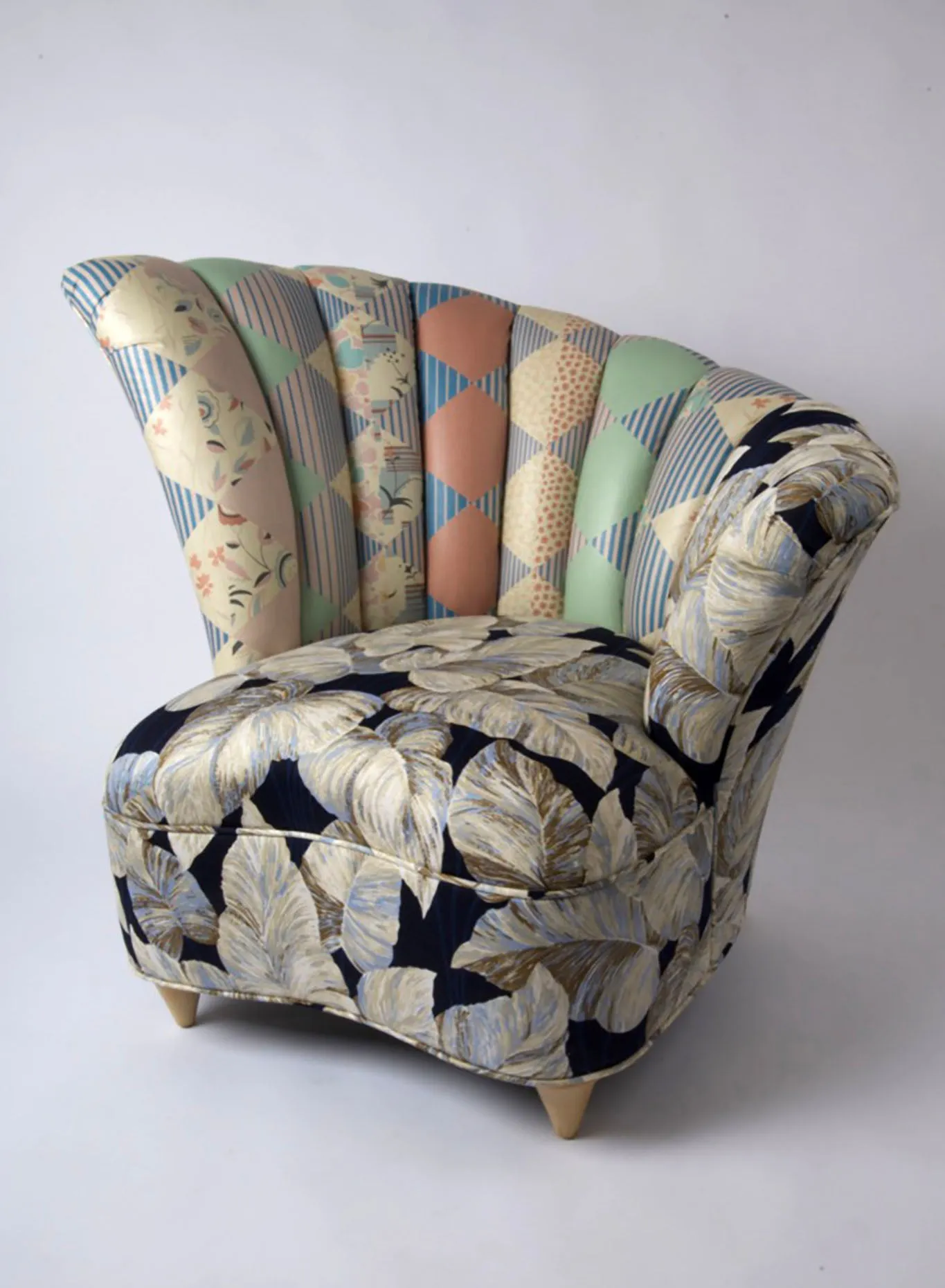 Nautilus Chair in Leaf and Geometric Fabrics