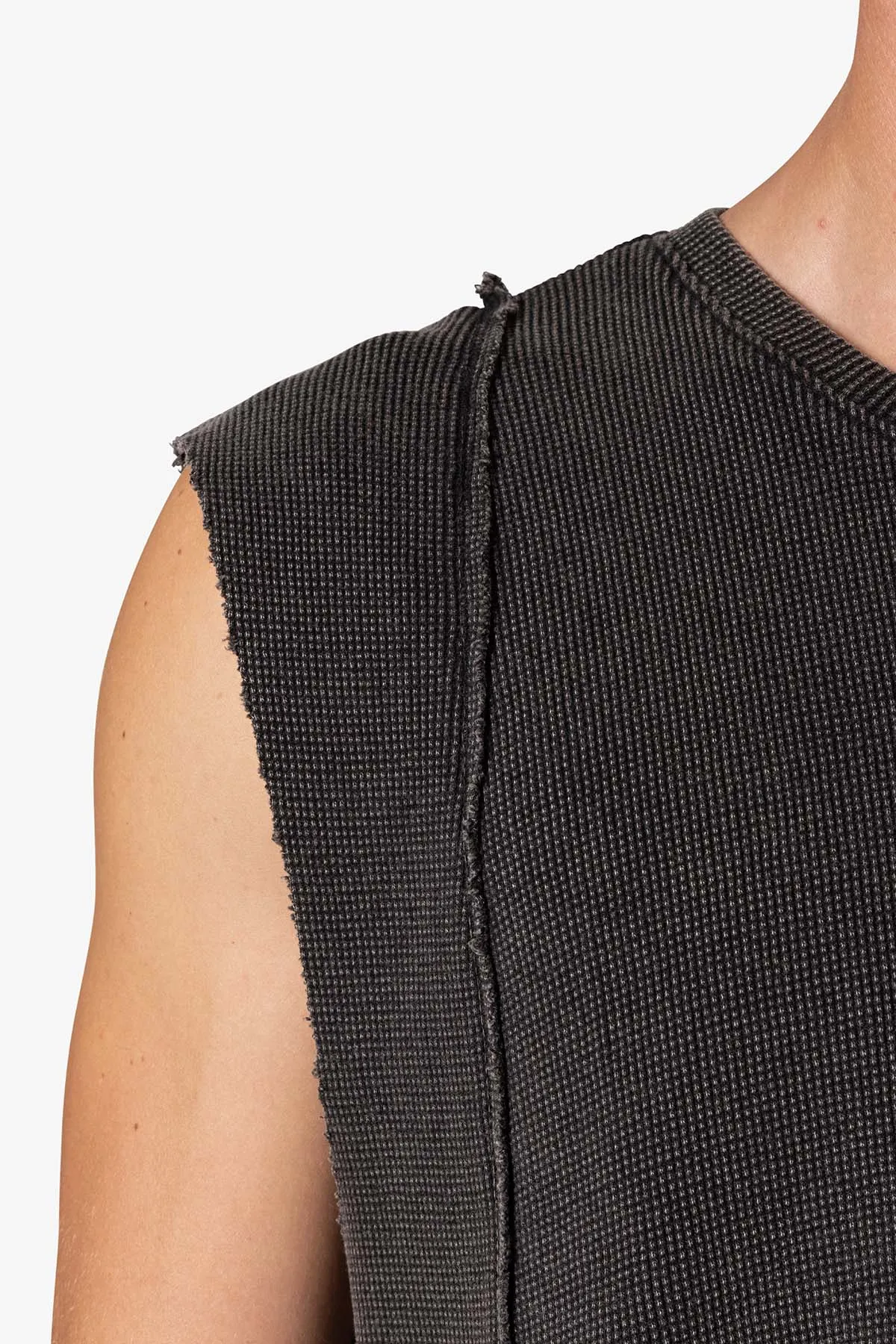 Paneled Knit Tank - Vintage Black