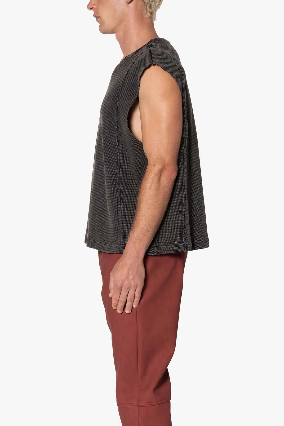 Paneled Knit Tank - Vintage Black