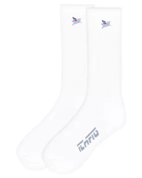 Pigasus Embroidery Socks - White