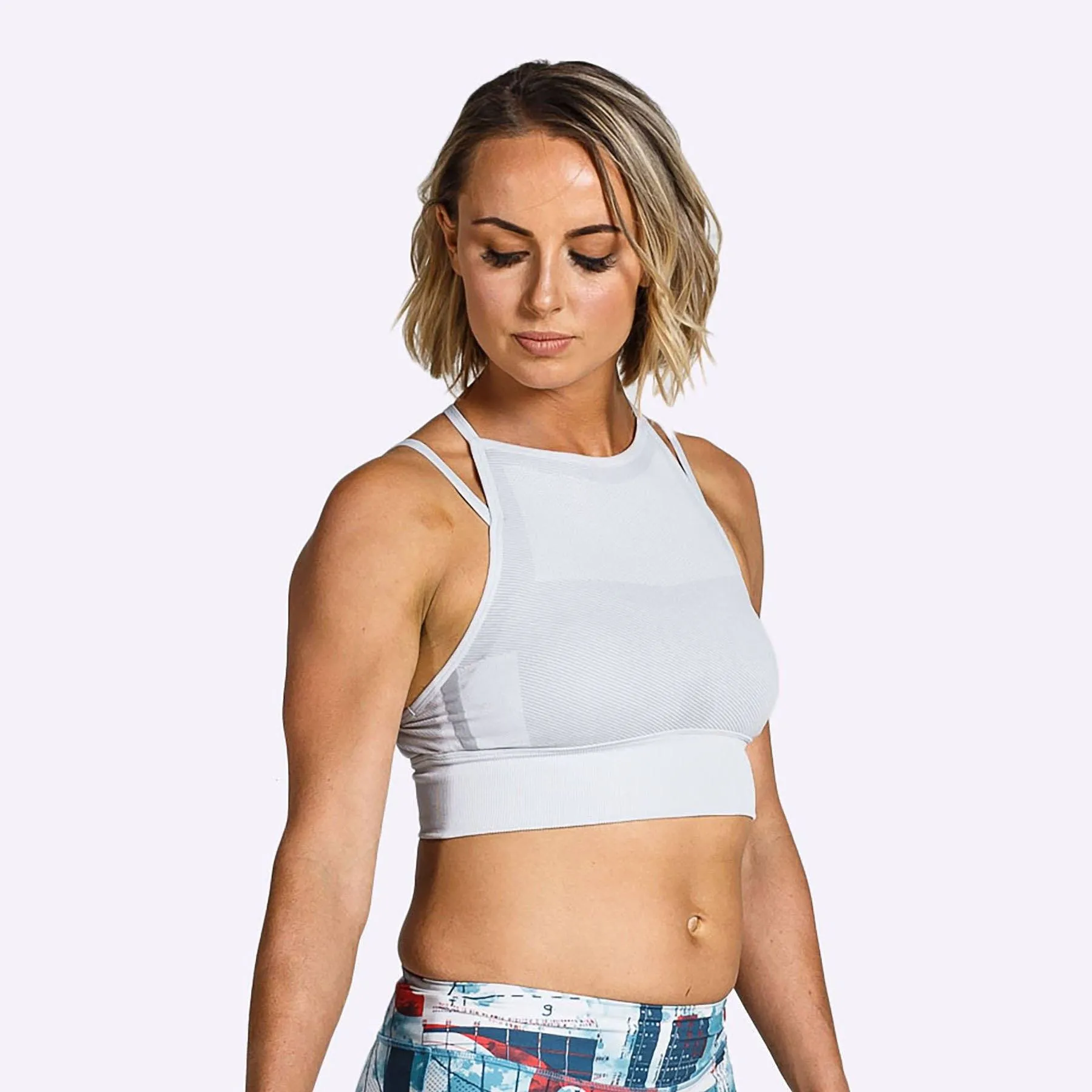 Reebok - Women's CrossFit MyoKnit Bra - Light Grey Heather/Cool Shadow