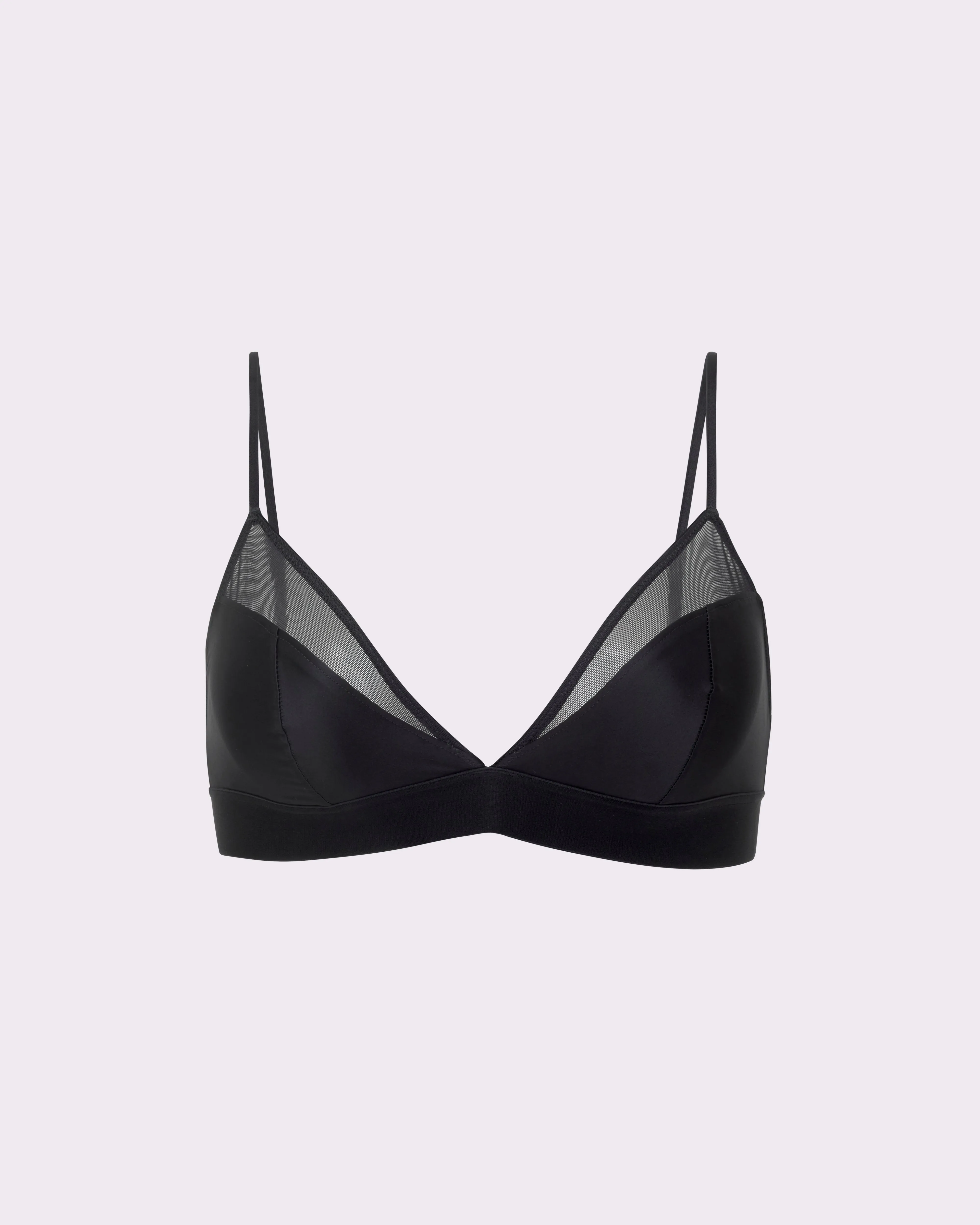 Sheer Radiance Triangle Bralette | Glow Satin (Eightball)