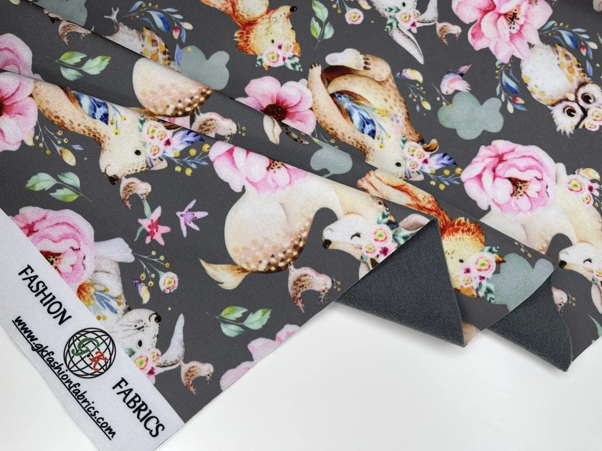 Softshell cute rabbit digital print fabric water repellant