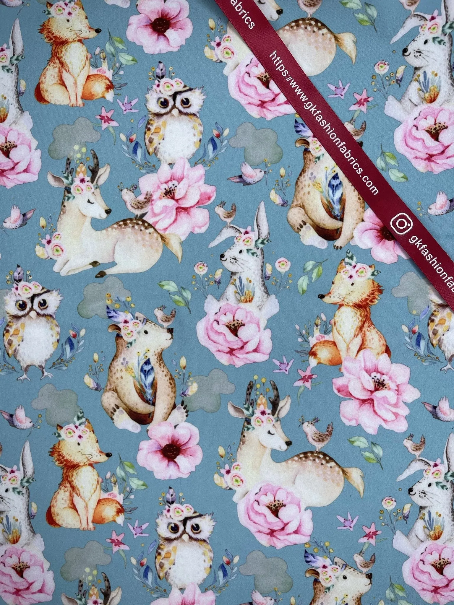 Softshell cute rabbit digital print fabric water repellant