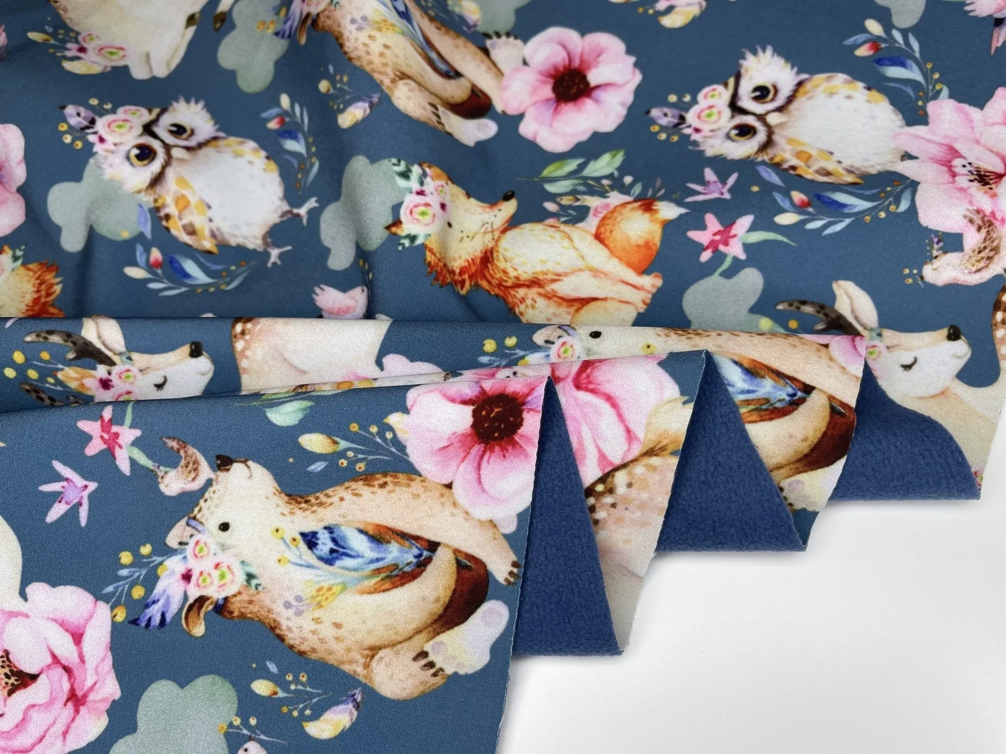 Softshell cute rabbit digital print fabric water repellant