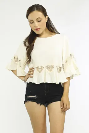 Solid Top With Crochet