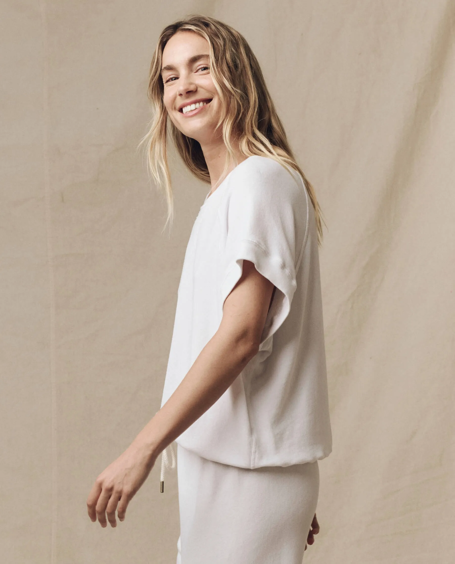 The Wedge Sweatshirt. Solid -- True White